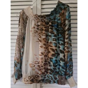 Off Shoulder Long Sleeve Top Women Small Cold Shoulder Trendy Cutout Style